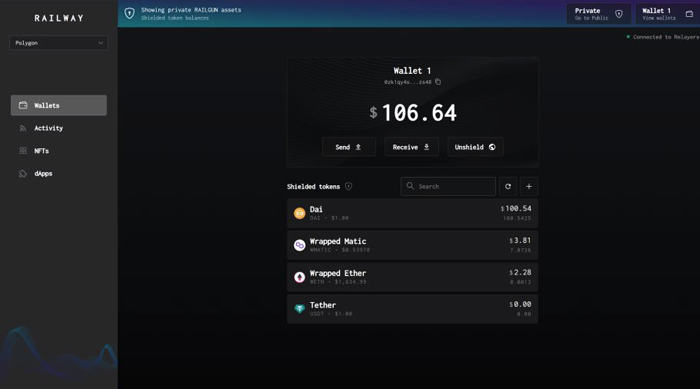 Screenshot 1 of Railgun showing the application interface