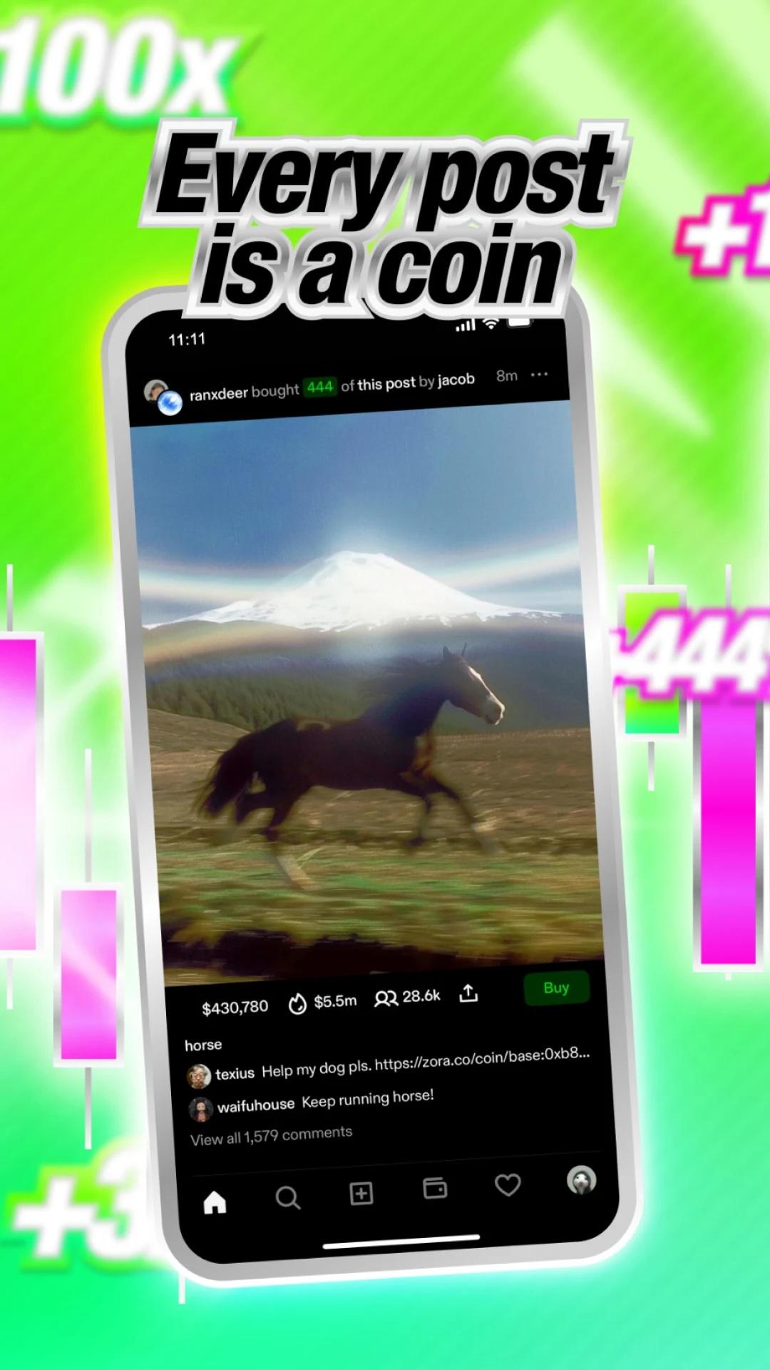 Screenshot 1 of Zora showing the application interface