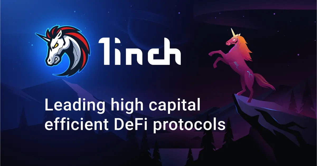 1inch application banner showing the main interface