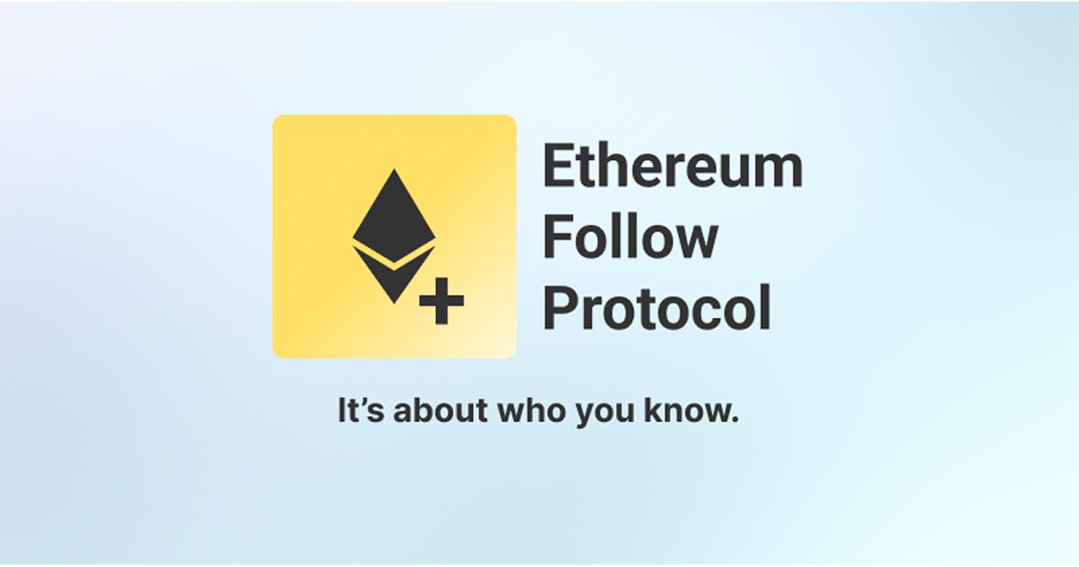 Screenshot 1 of Ethereum Follow Protocol showing the application interface