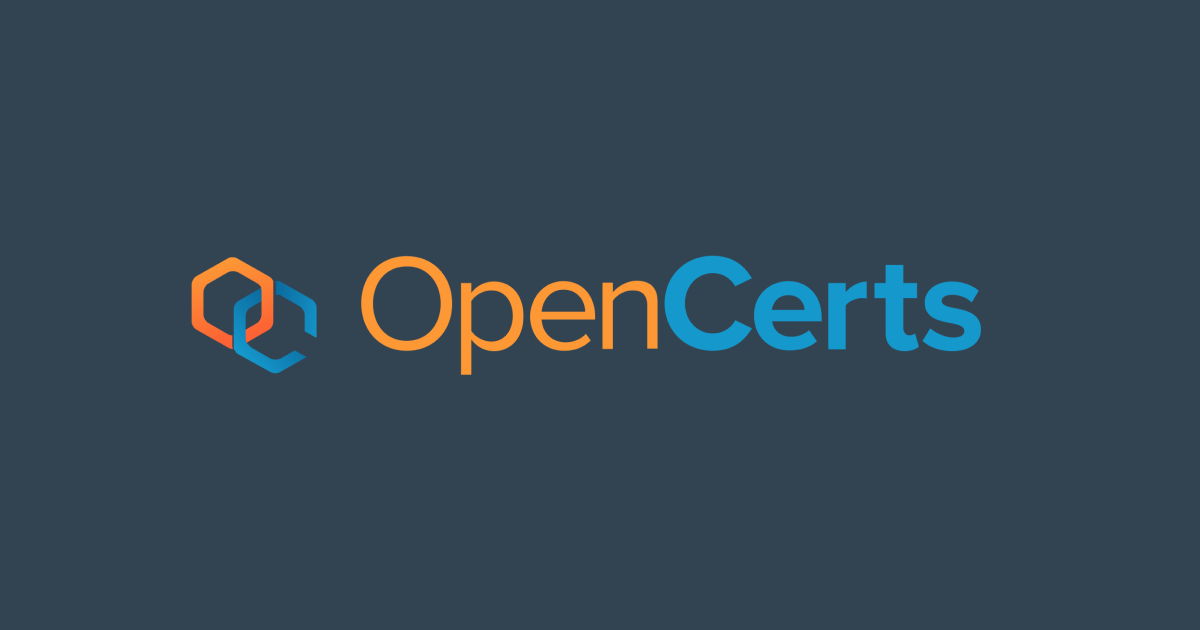 Screenshot 1 of OpenCerts showing the application interface